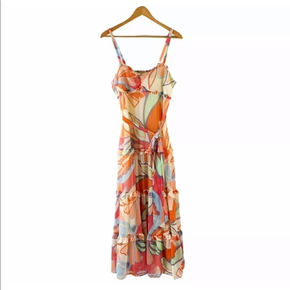 ALEXIS X Target Floral Sleeveless Ruffle Dress M